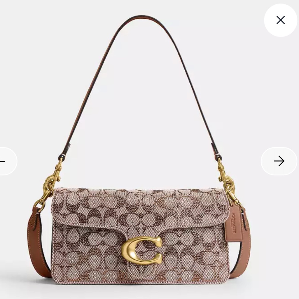 Coach Tabby Shoulder Bag 26 In Crystal Signature Jacquard